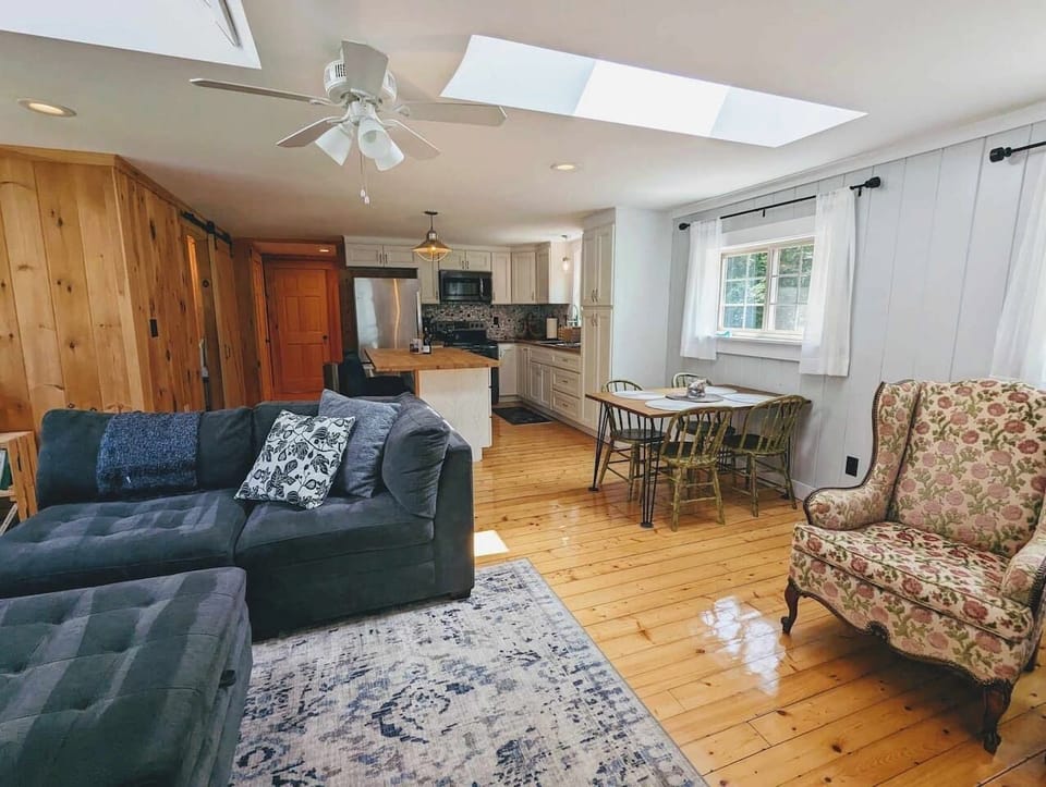 living space and dining area