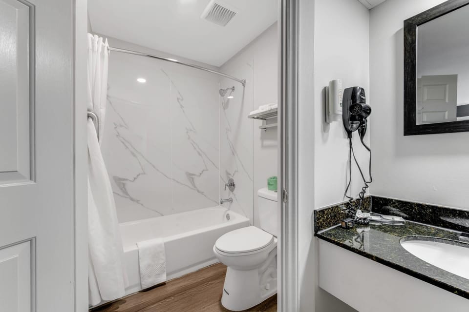 Standard Double Room, 2 Double Beds, Non Smoking | Pillowtop beds, desk, blackout drapes, iron/ironing board