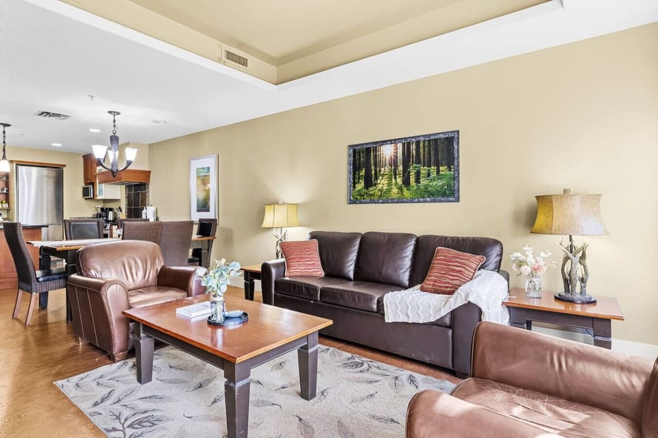 Living room with sofa bed.