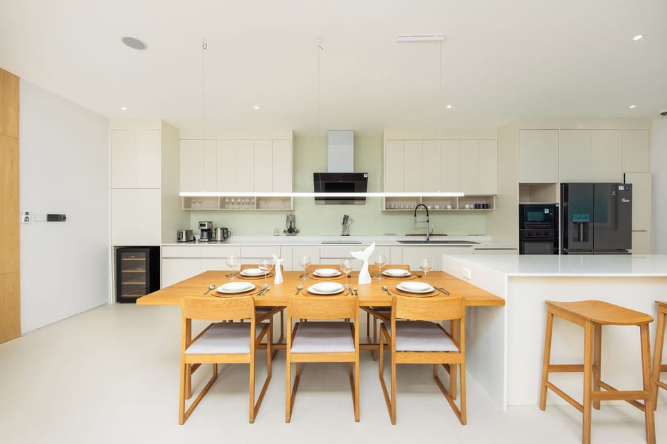 Deluxe Villa, 3 Bedrooms, Private Pool, Pool View | Private kitchen | Full-size fridge, microwave, oven, stovetop