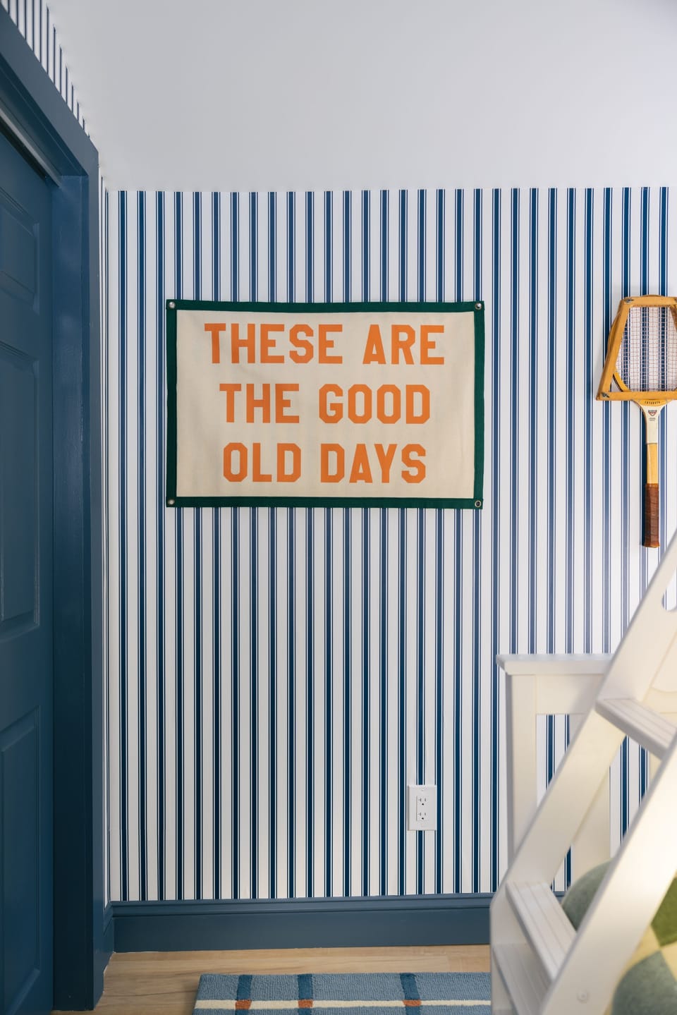 Vintage and playful bunk room details 