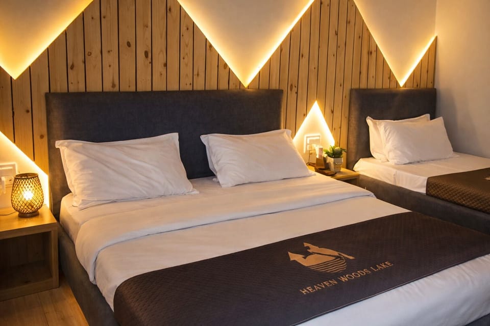 Luxury A-Frame Pool View Cottage | Premium bedding, WiFi (free), bed sheets