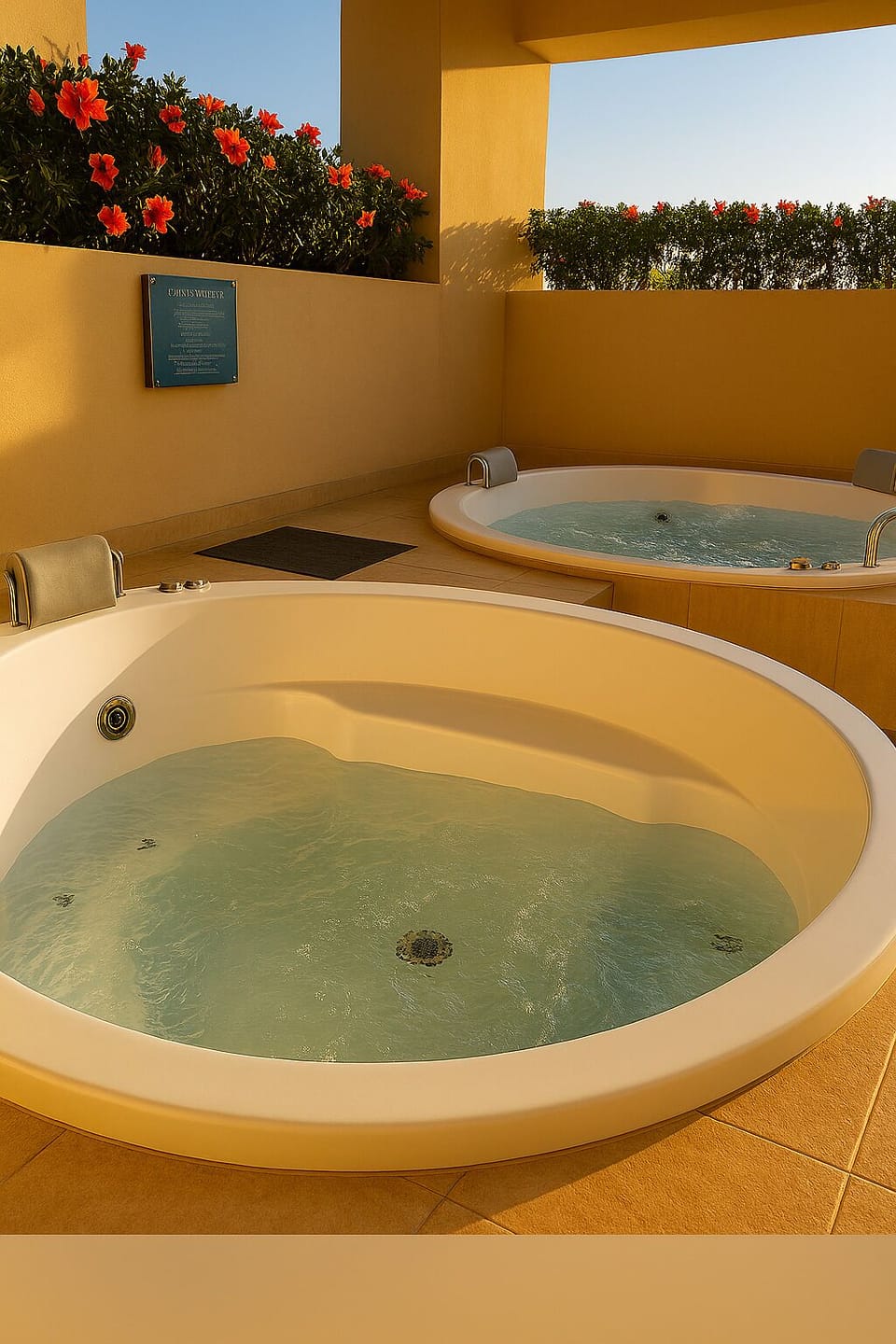 Outdoor spa tub