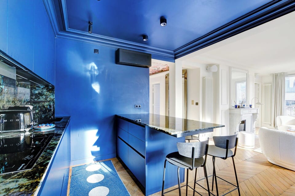 Apartment | Private kitchen | Fridge, microwave, oven, stovetop
