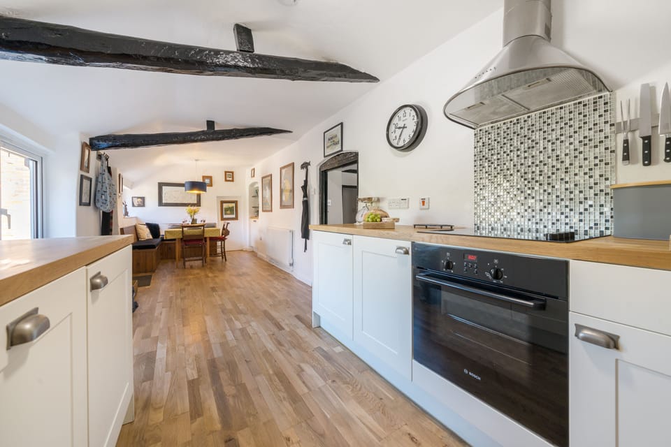kitchen and dining area
