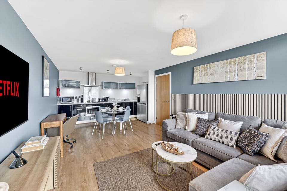 Open plan living area.