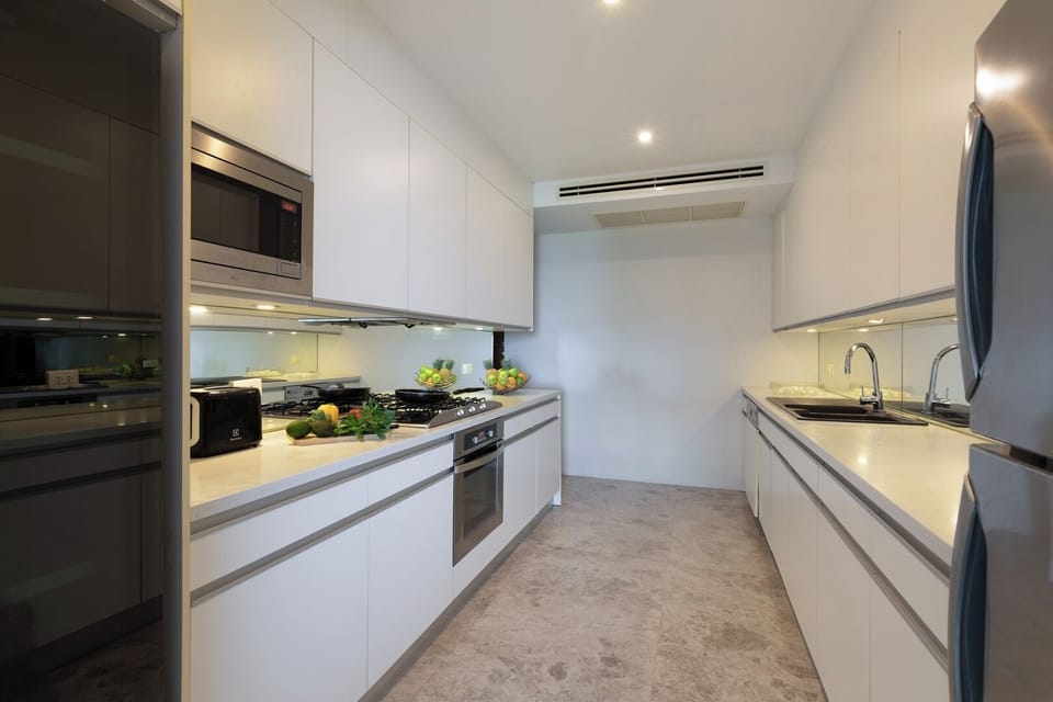 Luxury Villa, Balcony, Garden View | Private kitchen | Highchair