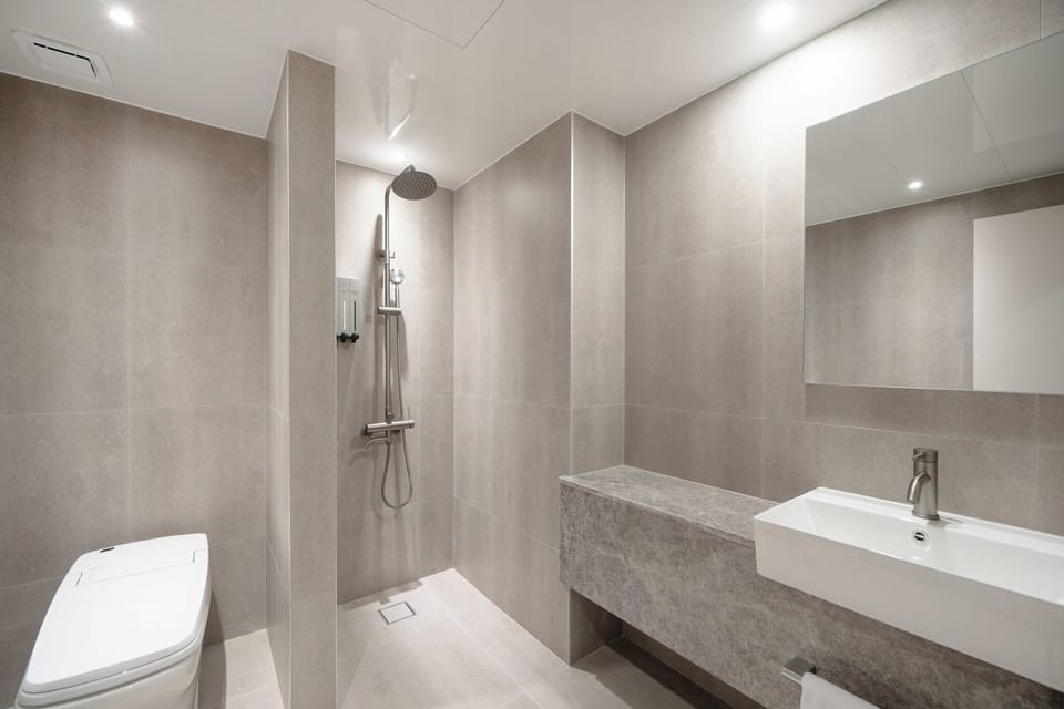 Deluxe Double Room | Bathroom | Hair dryer, towels, soap, shampoo
