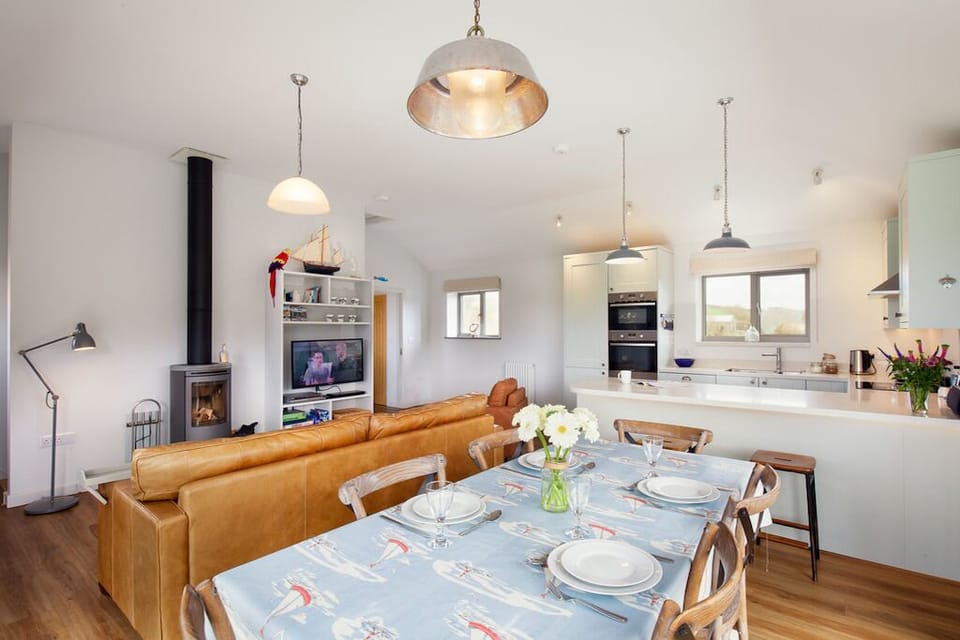 Dining area with sliding doors onto the balcony