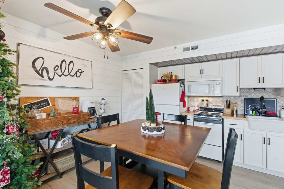 Gather for meals together at the dining table, with space for 4​