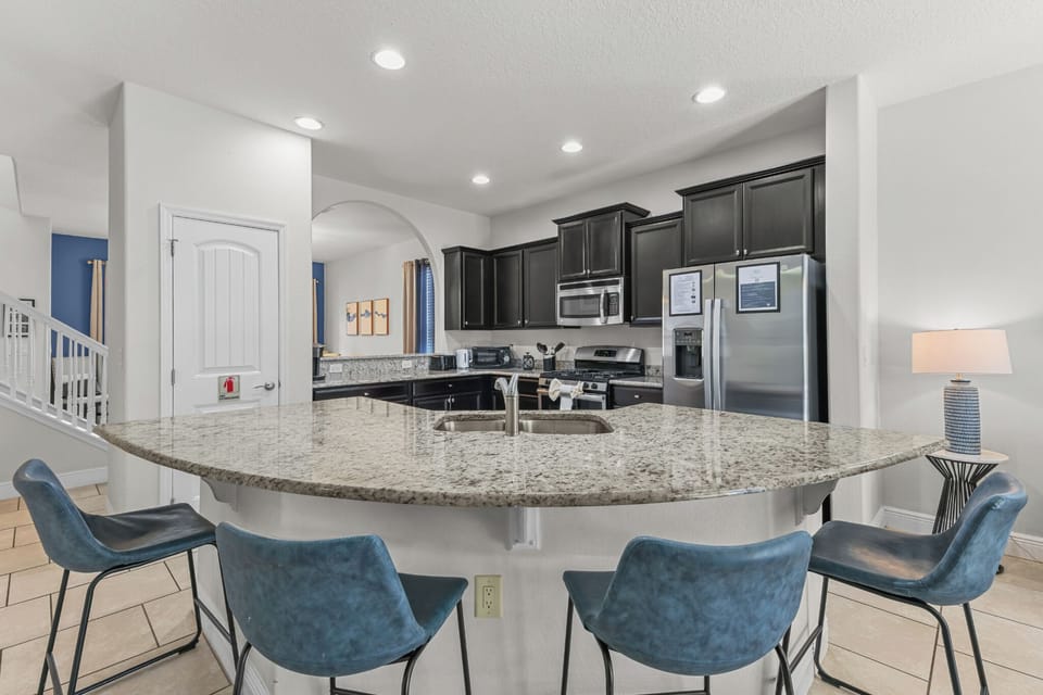 KITCHEN: Eat-In-Kitchen Table with Seating for 4, Coffee Maker, Blender, Cookware, Dinnerware, Drinkware and Flatware
