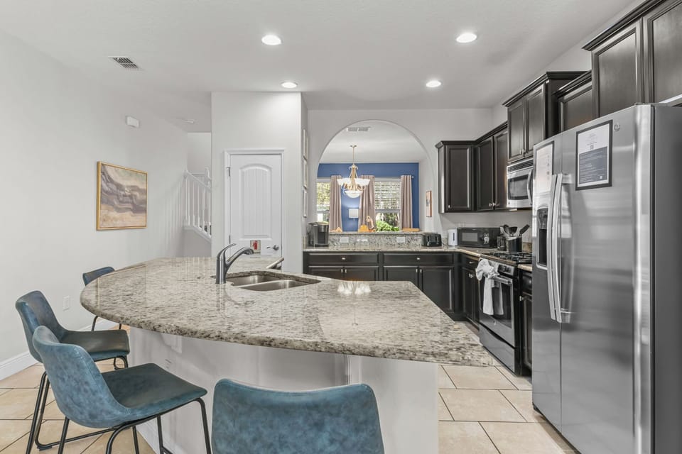 KITCHEN: Eat-In-Kitchen Table with Seating for 4, Coffee Maker, Blender, Cookware, Dinnerware, Drinkware and Flatware
