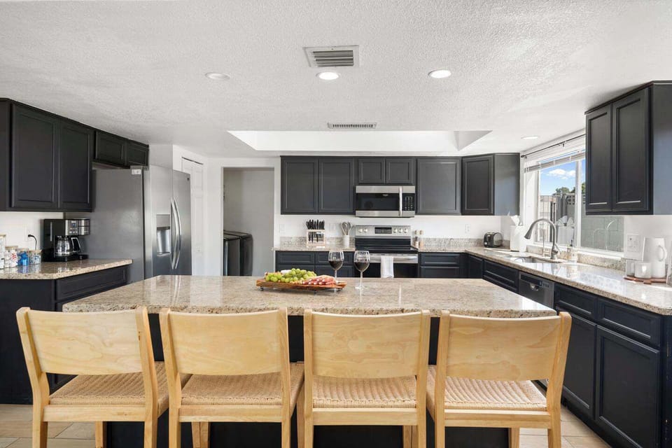 Kitchen island with bar seating — perfect for hangouts
