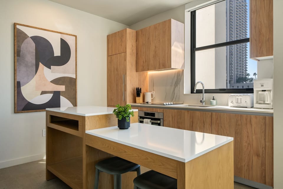 Fully equipped kitchen perfect for extended stays