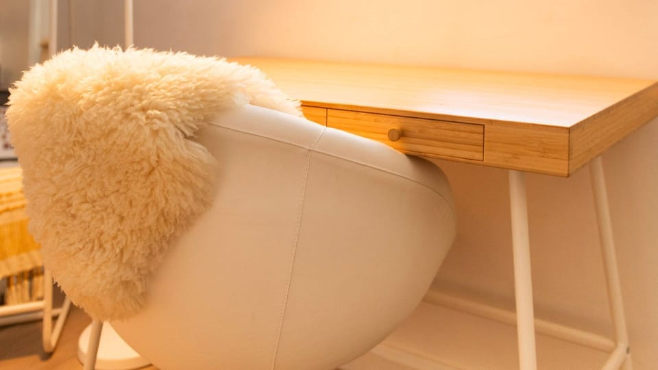 Dedicated workspace ideal for remote work or planning your day