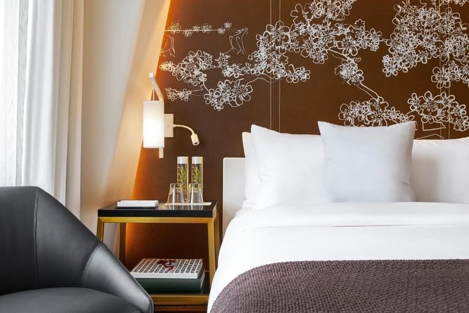 Sink into plush pillows after a long city day.
