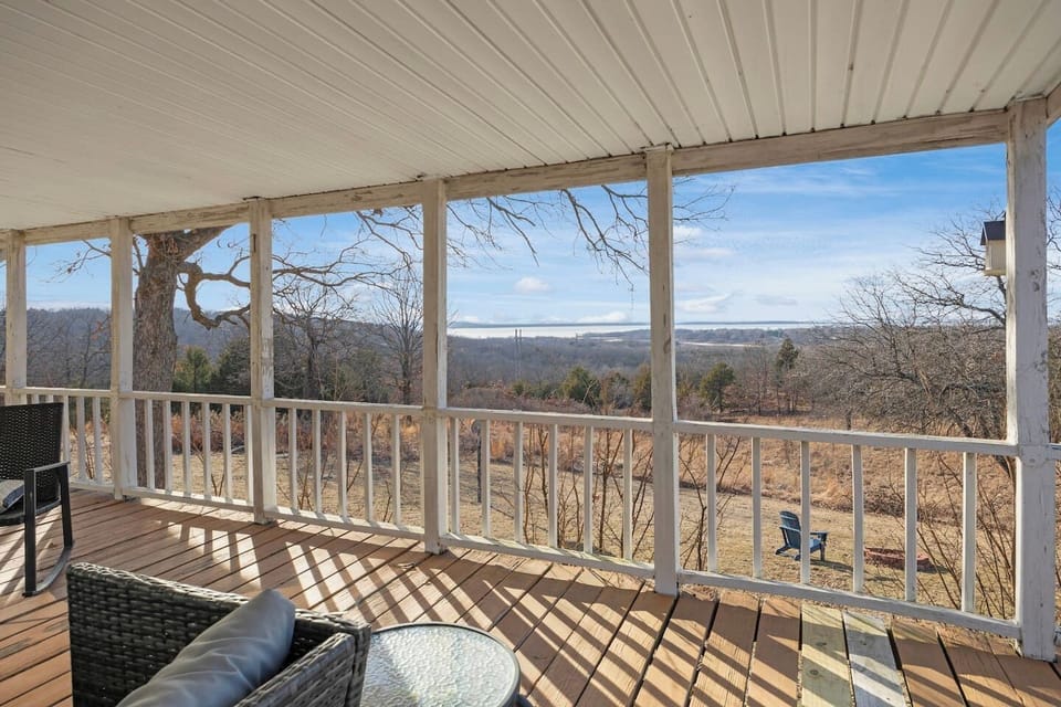 Covered deck with seating