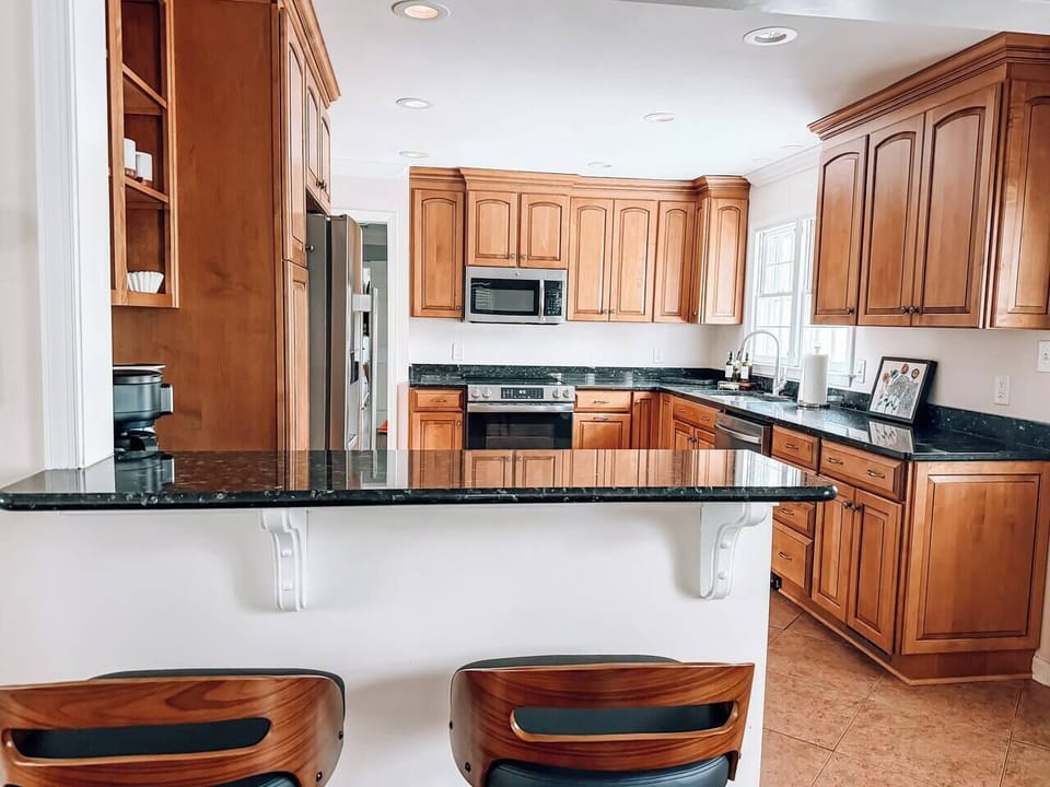Enjoy a coffee at the breakfast bar