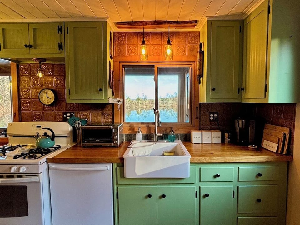 lake views from the kitchen