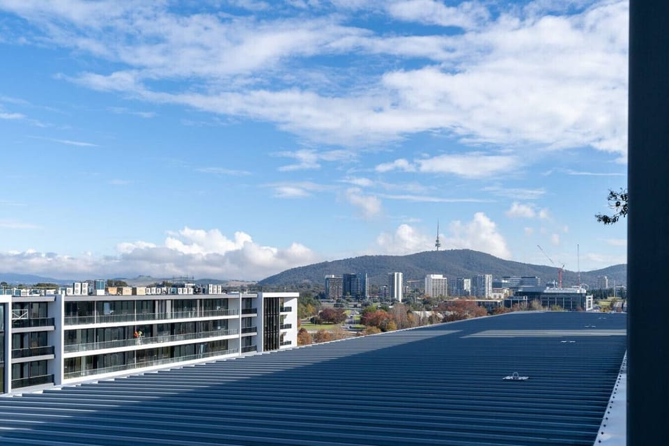 Sweeping outlook across the local skyline towards the hills — a bright, open view that adds a sense of space and calm to your stay.
