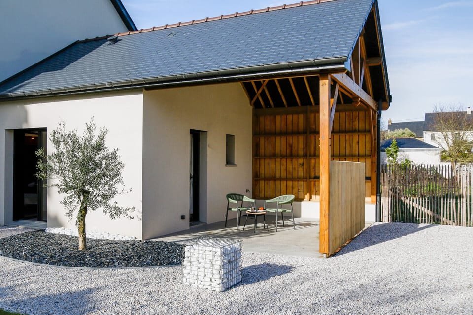 Studio terrace nearing completion - photo taken in winter