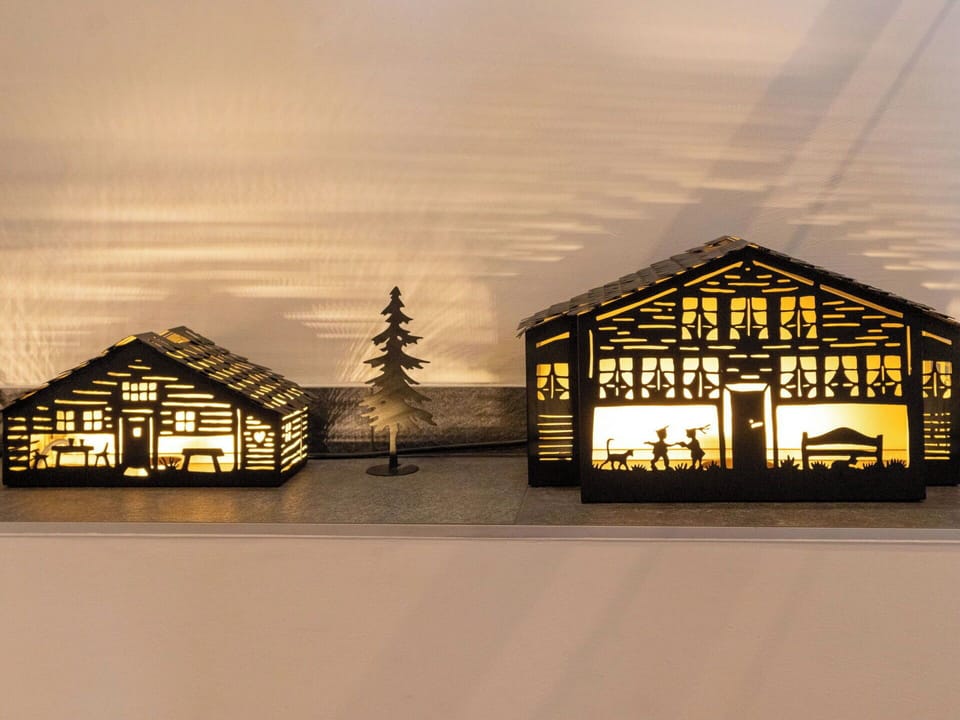 Hut, Cottage, Log Cabin, Winter, Night, Design, Shed