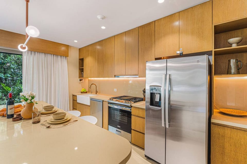 Full Kitchen - Equipped with Drinking Water (Separate Faucet also connected to Fridge), Dishwasher,  Oven, Fridge, Freezer, Gas Stove, Electric Kettle, Microwave, Blender, Toaster, Coffee Maker