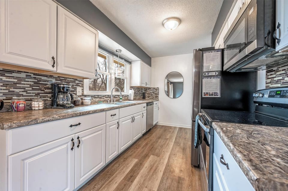 Fully stocked kitchen with everything you need for cooking and longer stays   as