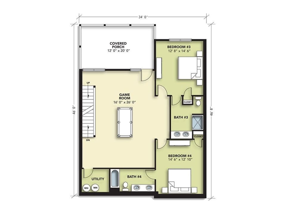 Chalet, Multiple Beds, Pool Access, Mountain View (Aqua Paradise) | Floor plan