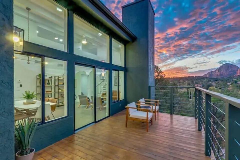 Outdoor deck with comfy seating
