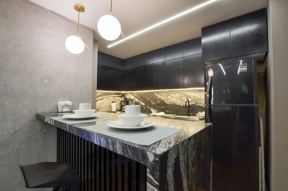 City Studio, Balcony, City View | Private kitchen | Blender, griddle, cleaning supplies