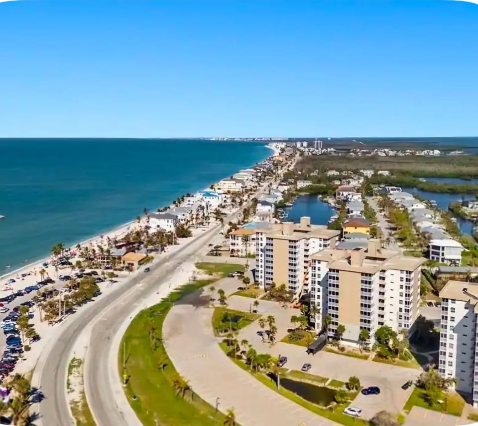 beach, summer, aerial view