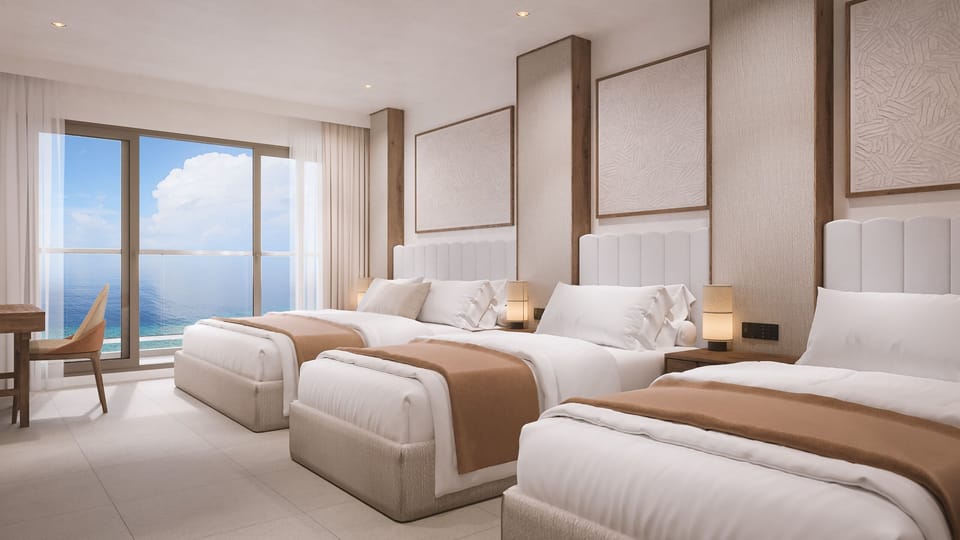 Quadruple Room, Balcony, Ocean View | In-room safe, desk, laptop workspace, free WiFi
