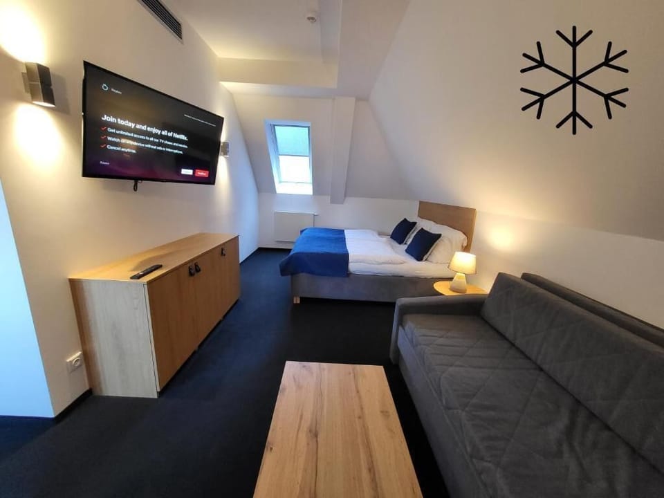 Superior Apartment, Air conditioning, Valley View | Living area | TV