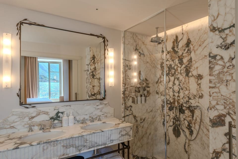 Hair dryer, bathrobes, slippers, towels