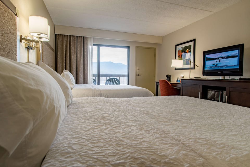 Two queens with balcony non smoking | Iron/ironing board, free WiFi, bed sheets