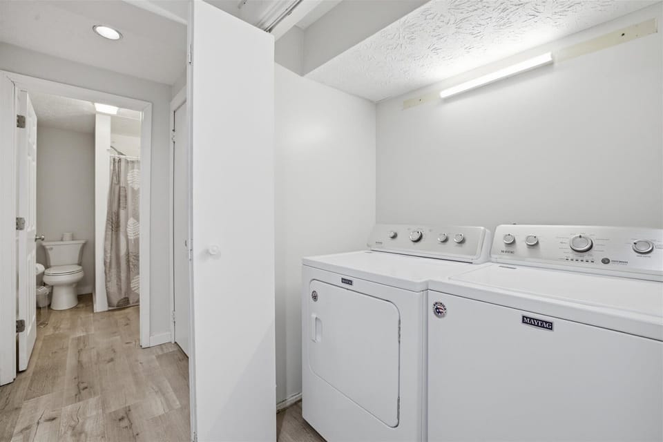 In-unit washer and dryer for added convenience during your stay
