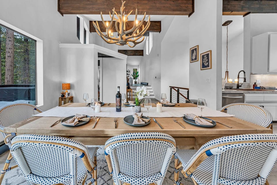 Dining: Table for 6 seats and a view,  Access to private deck