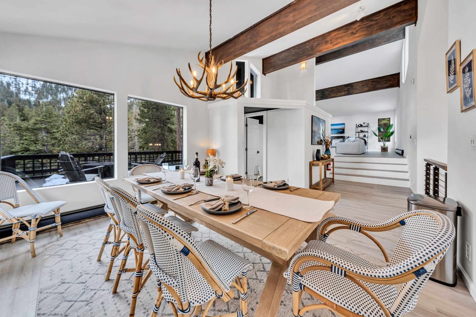 Dining: Table for 6 seats and a view,  Access to private deck
