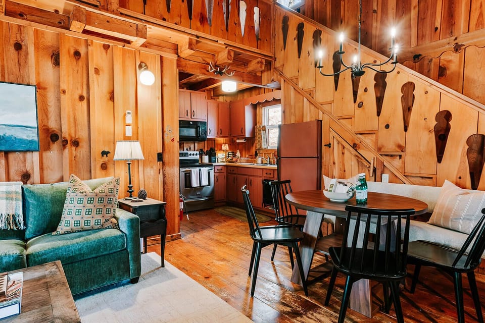An easy, open flow from the living room into the kitchen.