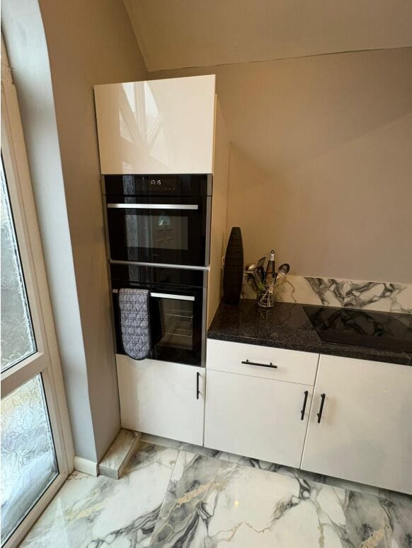 Your oven, microwave and cupboards.