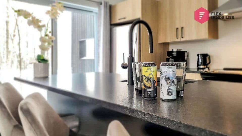 Amateurs de bière, prenez le temps de savourer une SINGLETRACK de la Microbrasserie Roquemont, située à seulement 15 minutes de votre chalet