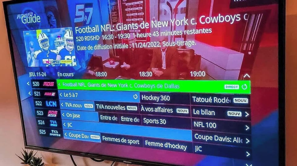 Télévision par câble : Radio-Canada, RDS et TVA Sports pour vos matchs de hockey préférés ;-)