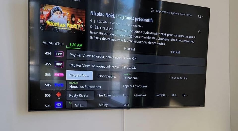 Télévision 55" avec câble