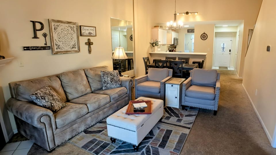 Living area with sleeper sofa