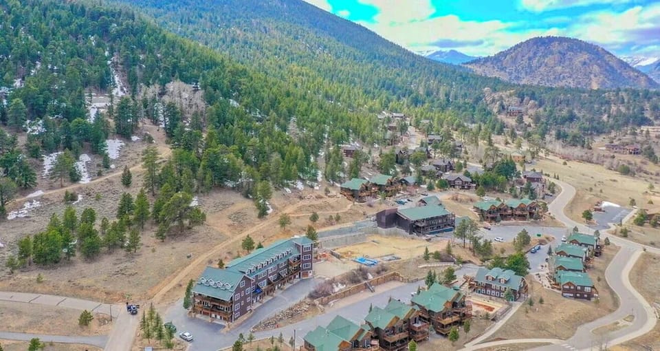 Overhead shot of the condo complex