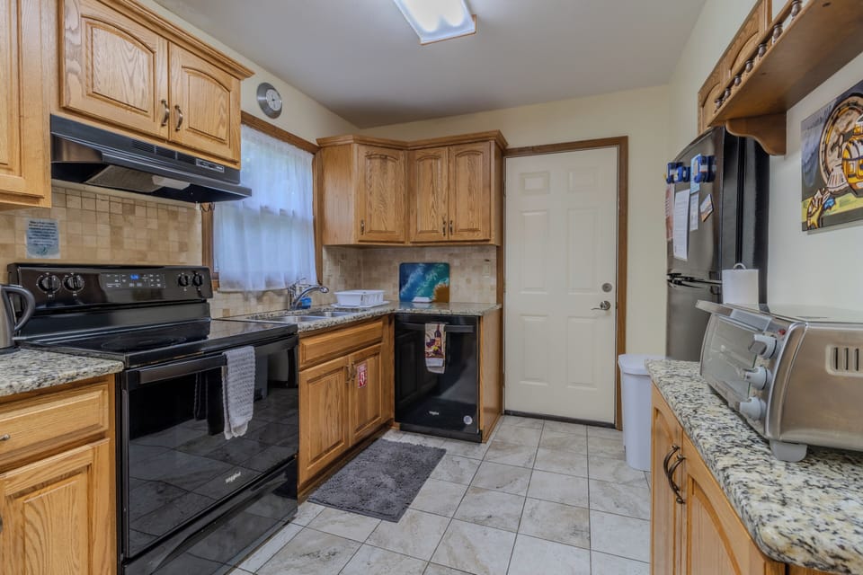 Kitchen - With entry to the garage