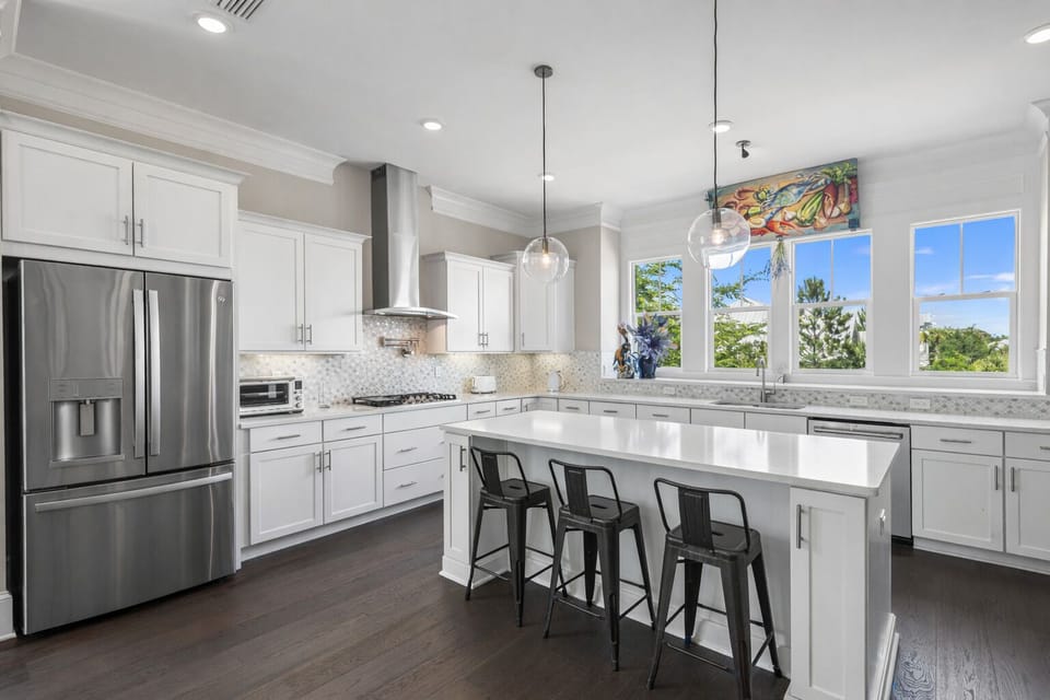 Incredible space is offered in the main kitchen including three additional seats at the kitchen island