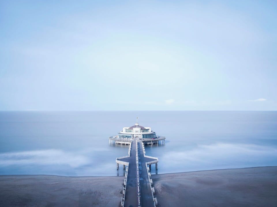 Blue, Sea, Horizon, Ocean, Pier, Beach, Boardwalk, Dock, Evening