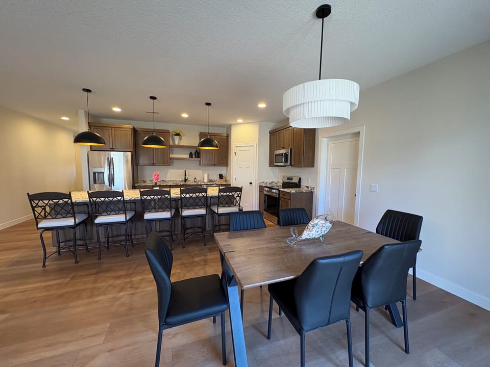 Open concept kitchen and dining room with plenty of seating for everyone!